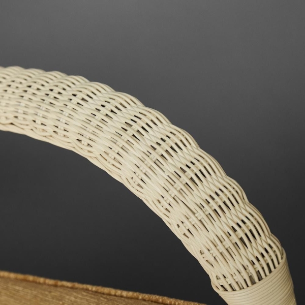 Комплект террасный ANDREA (стол кофейный со стеклом + 2 кресла + подушки) ротанг, 64х67х92 см, D60х55, белый