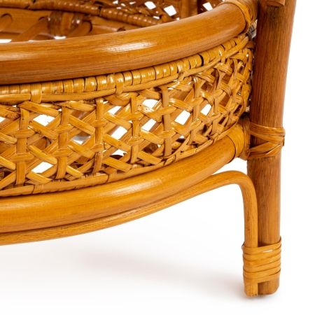 Комплект "PELANGI" 02/15 (стол со стеклом + 4 кресла) [без подушек]