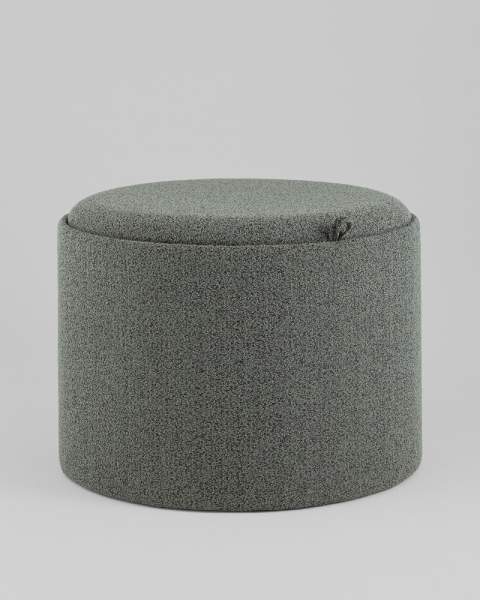 Пуф с ящиком Хюгге L букле темно-серый