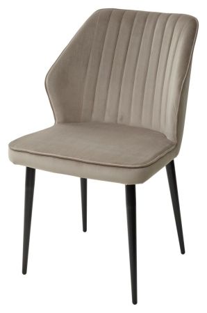 Стул SEATTLE-V латте #25 велюр, черный каркас