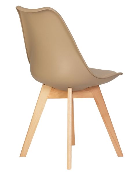 Стул обеденный JERRY SOFT ножки светлый бук сиденья бежевый GR-03