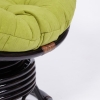 Кресло-качалка "PAPASAN" w 23 и 01 B с подушкой, античный черно-коричневый, флок олива, 23