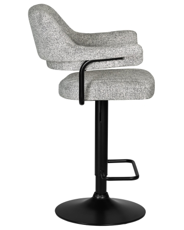 Набор 2 шт Стул барный CHARLY BLACK, светло-серый твид (LEO04)