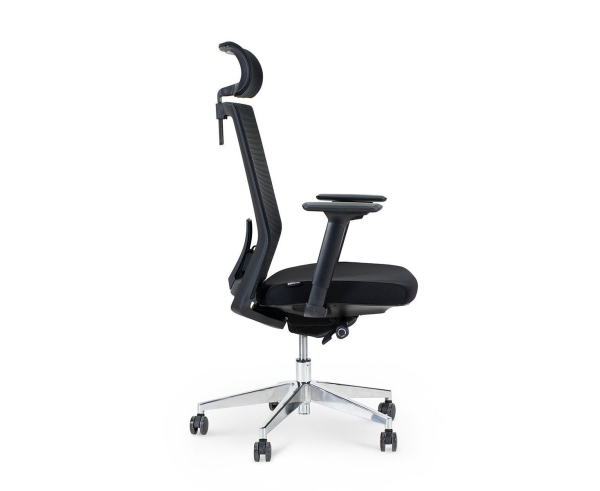 Кресло офисное Linz красный, ткань и пластик, мягкое сиденье, с подлокотниками