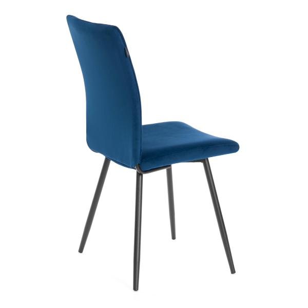 Стул обеденный Monte Carlo синий с металлическими ножками