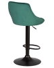 Стул барный LOGAN черный зеленый велюр MJ9-88