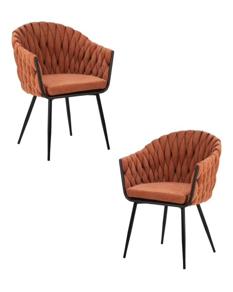 Набор 2 шт Стул обеденный MATILDA, оранжевая ткань (LAR 275-27)