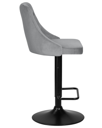 Набор 2 шт Стул барный JOSEPH BLACK, серый велюр (MJ9-75)