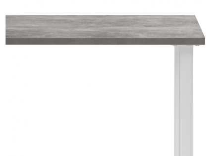 Стол деревянный Лиман 117 x 77 бетон светлый, белый матовый