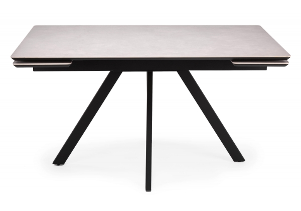 Керамический стол Вилли 140(200)х80 carmen light grey, черный