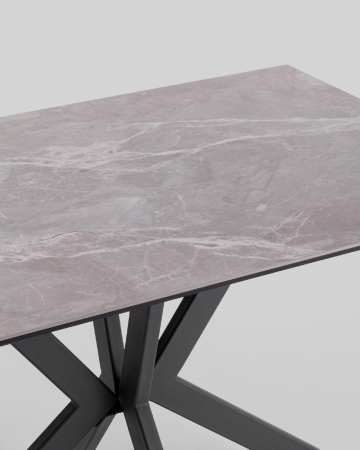 Стол раскладной Marmer 120-180*80*76 керамика антрацит