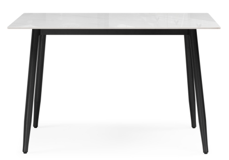 Керамический стол Rion 120 белый мрамор, черный