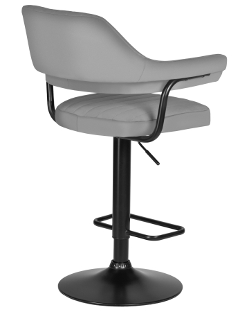 Стул барный CHARLY черный, серый велюр MJ9-75