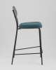 Стул полубарный Casey темно-бирюзовый с серой экокожей