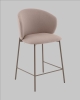 Стул полубарный Блейз велюр бежевый, каркас бежево-серый