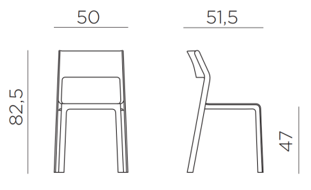 Стул пластиковый Trill Bistrot горчичный