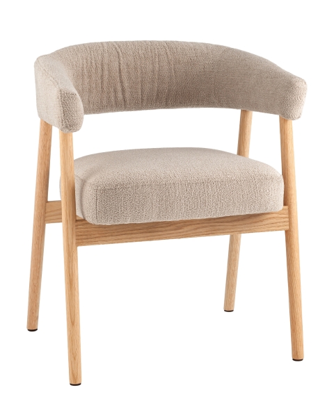 Стул обеденный Zubo с деревянными ножками бежевый