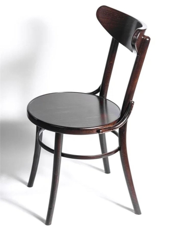 Деревянный стул венский Luna темный орех с твердым сиденьем