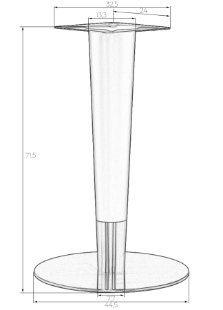 Подстолье обеденное ANGELO металлическое основание