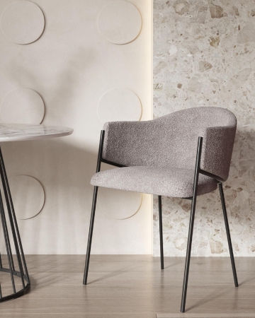 Стул Brace букле серый