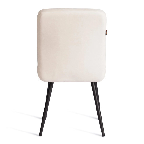 Стул обеденный Medeo белый и серый, ткань и металл, мягкое сиденье, без подлокотников