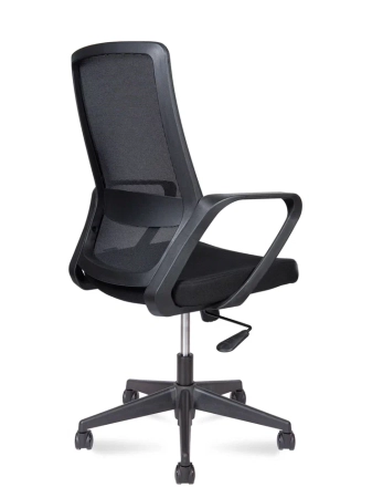 Кресло офисное Pino LB черный, ткань и пластик, мягкое сиденье, с подлокотниками