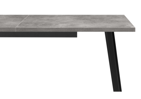Стол деревянный Кортни 117 (157) x 77 бетон светлый, черный матовый