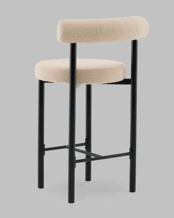 Стул полубарный Флорео букле бежевый