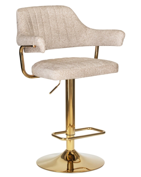 Набор 2 шт Стул барный CHARLY GOLD, бежевый твид (LEO26)