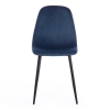 Стул BREEZE (mod. 4724) вельвет и металл, 44х53х87 см, синий и черный