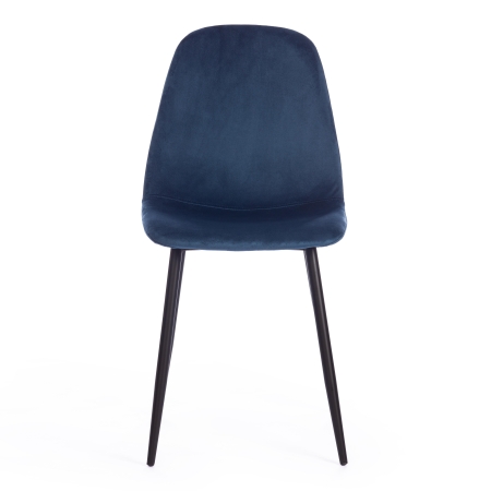 Стул BREEZE (mod. 4724) вельвет и металл, 44х53х87 см, синий и черный