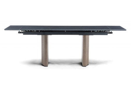 Керамический стол Монерон 180(240)x90 черный кварц, орех кантри