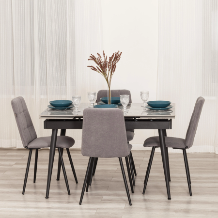 Стул обеденный Asti серый велюр