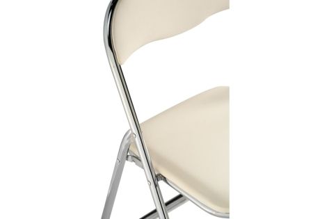 Стул Fold 1 складной бежевый, хром