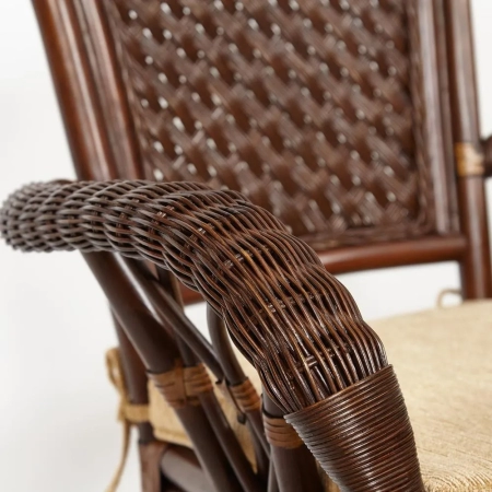 Комплект обеденный "ANDREA GRAND" (стол со стеклом + 6 кресел + подушки)