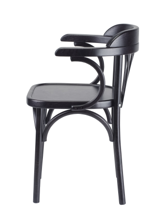 Деревянный стул Венский венге с твердым сиденьем с дугами назад