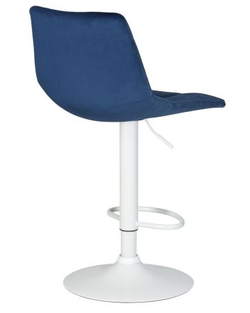 Стул барный TAILOR белый синий велюр MJ9-117