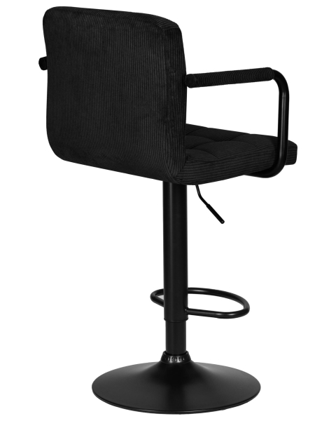 Стул барный KRUGER ARM BLACK черный вельвет