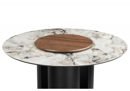 Керамический стол Иган 137 орех кантри, arctic ocean, черный