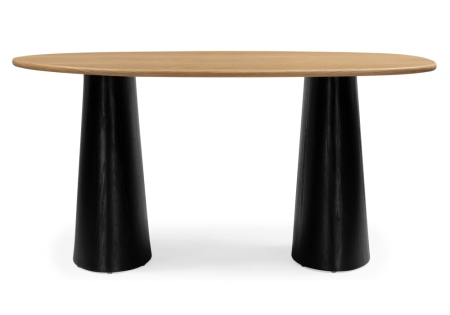 Стол деревянный Ares дуб, черный