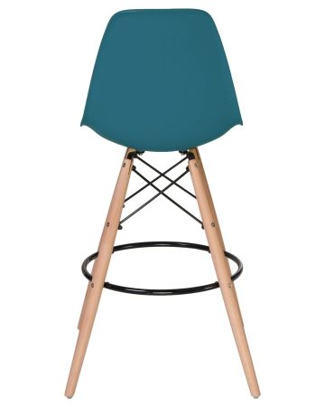 Стул барный DSW BAR ножки светлый бук сиденья морской волны G-05