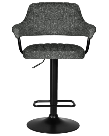 Набор 2 шт Стул барный CHARLY BLACK, серый твид (LEO11)