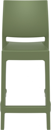 Стул пластиковый полубарный Siesta Contract Maya Bar 65 оливковый