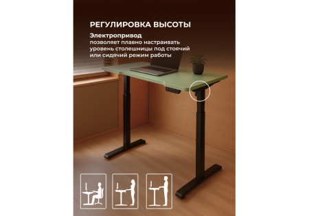 Компьютерный стол Маркос 140х80 зеленый, черный