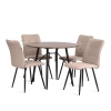 Стул обеденный Bari бежевая ткань