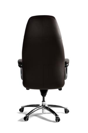 Кресло руководителя Porsche коричневая натуральная кожа с алюминиевой крестовиной