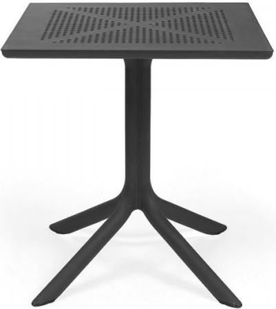 Стол пластиковый обеденный Clip 70 антрацит