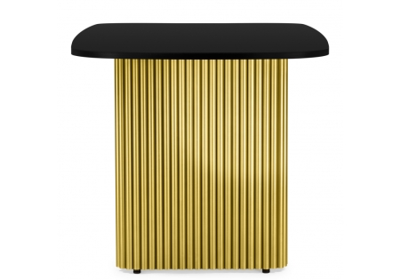 Стол деревянный Бавария B 180 х 90 черная пленка шагрень, золото