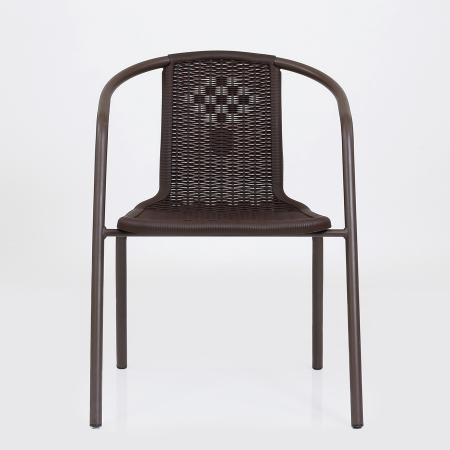 Стул N-35 пластик темно-коричневый, стопируемый