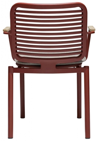 Кресло металлическое с подушкой Tagliamento Armona терракотовый